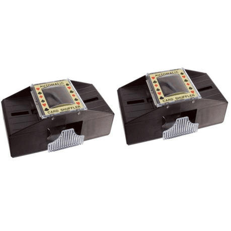 2-Deck Automatic Labor-Saving Card Shuffler- Set of 2