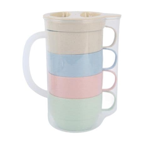 5 Pieces Water Pitcher with Lid Ice Tea Kettle for Household