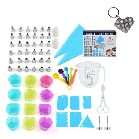 63 Piece Cake Decorator Tools and a Handmade Key Ring