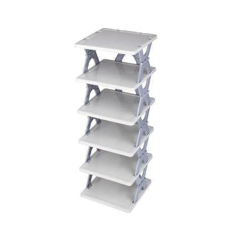 79cm x 27cm 6 Tier Folding Shoe Rack