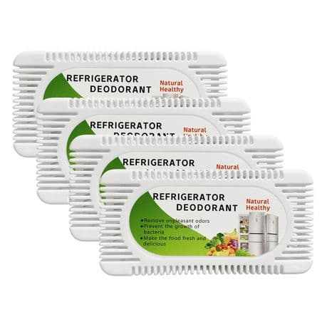 Activated Charcoal Fridge , Freezer Refrigerator Odor Eliminator - 4 Pack