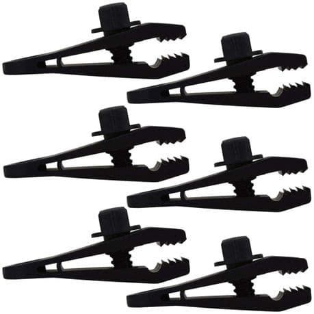 Camping Multi-Use Tent Tarpaulin Canopy Locking Clamp Clip Set Of 6 (8x3cm)