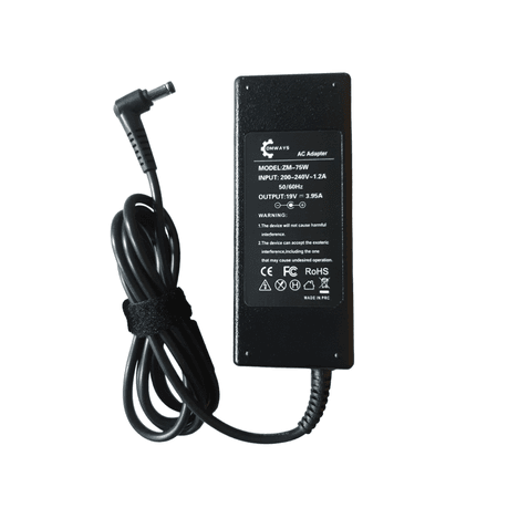 Comways - Replacement Charger For Toshiba 19V 3.95A - 75W (5.5mm X 2.5mm)