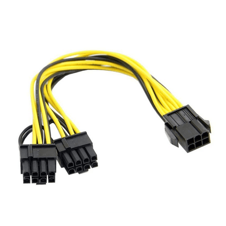 Power Splitter Cable 6 pin to 2 x PCIe 8 pin