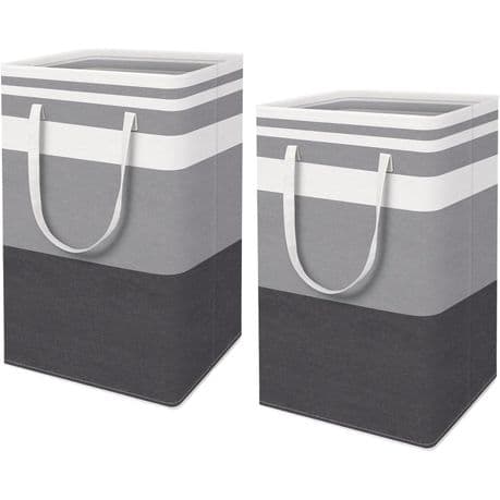 2 Pack 75L Large Waterproof Laundry Basket - Gradient Grey variant image 1