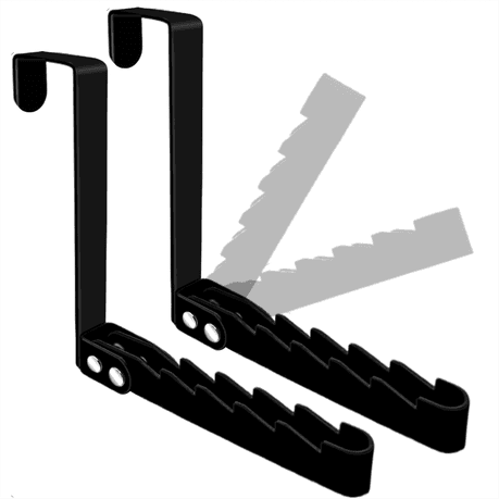 2 Pack Over The Door Hooks Hanger, for Clothes, Coats, Towels, Black variant image 1