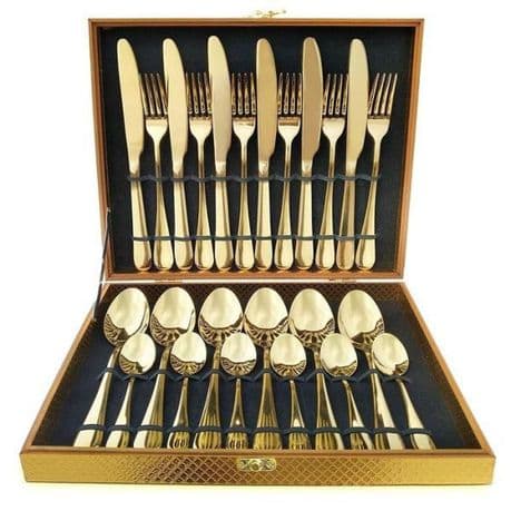 24 Piece Cutlery Set-Gold variant image 1