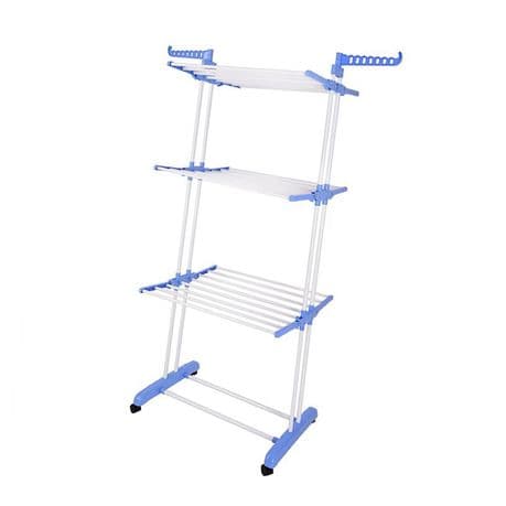 3-Layer Foldable Clothes Hanger With 4 Rolling Wheels variant image 1