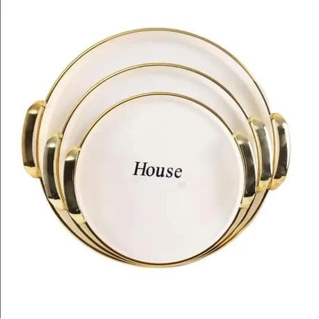 3 Piece Round Modern Multipurpose Fruit Tray Set variant image 1