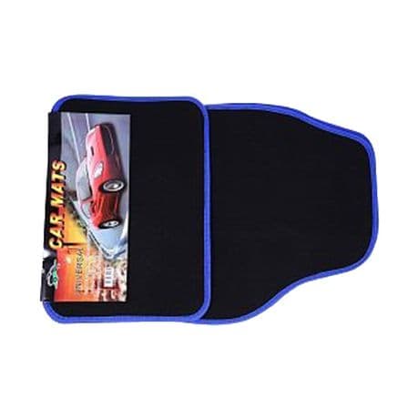4 Pieces Car Mat, Black & Blue variant image 1
