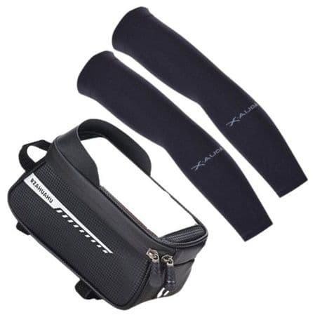 Bicycle Phone Mount Bag Cycling Top & UV Protection Arm Sleeves variant image 1