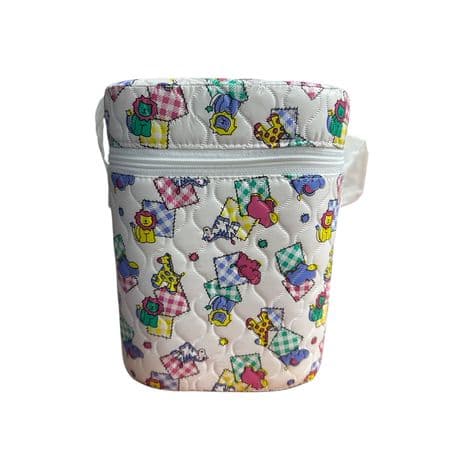 Double Sided Portable Infant Bottle Warmer Bag Storage Holder-White variant image 1