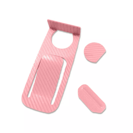 Multi-function Door Stopper Door Open Wedge Shaped Holder - Pink variant image 1