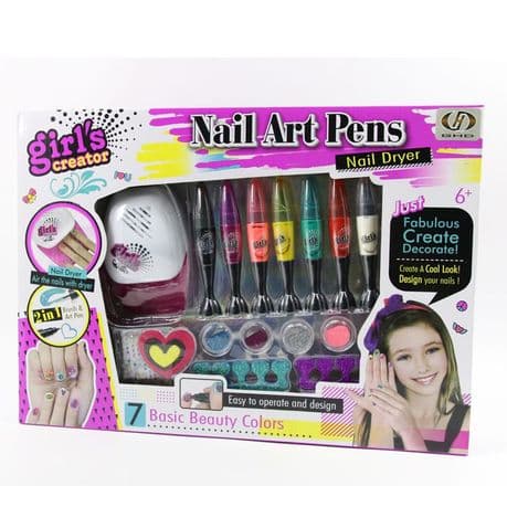 Nail Art Pens - Set - With Nail Dryer variant image 1