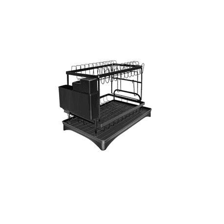 Ojees High Quality Elegant Design 2 Layer Free Standing Dish Drainer Rack variant image 1