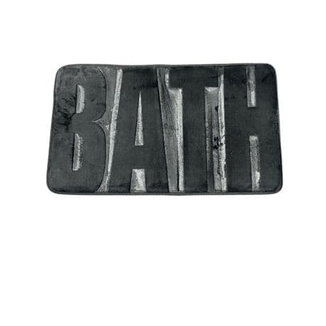 OJEES Smooth And Fancy Non-Slip Bath Mat - Black 75x45cm variant image 1
