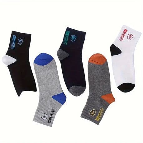 Soft Cotton Blend Athletic Socks - 5 Pairs variant image 1