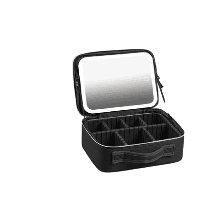 Travel Makeup Bag With LED Mirror, Cosmetic Train Case variant image 1