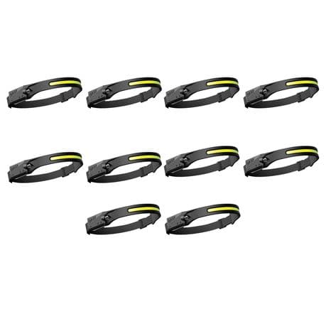 USB Rechargeable Motion Sensor Outdoor Waterproof Headlamps - 10 Pack variant image 1