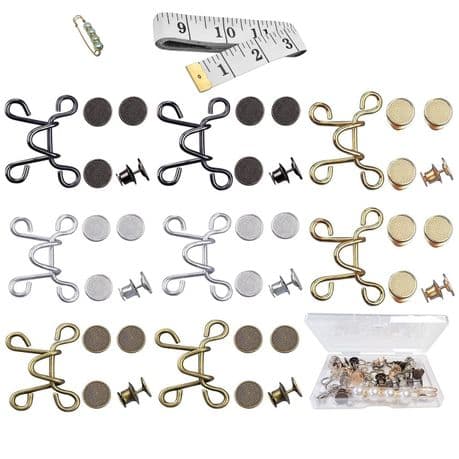 Waist Adjustable Buckle Extender For Loose Pants - 8 Set variant image 1